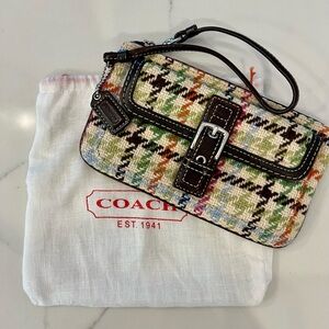 Coach wool wristlet